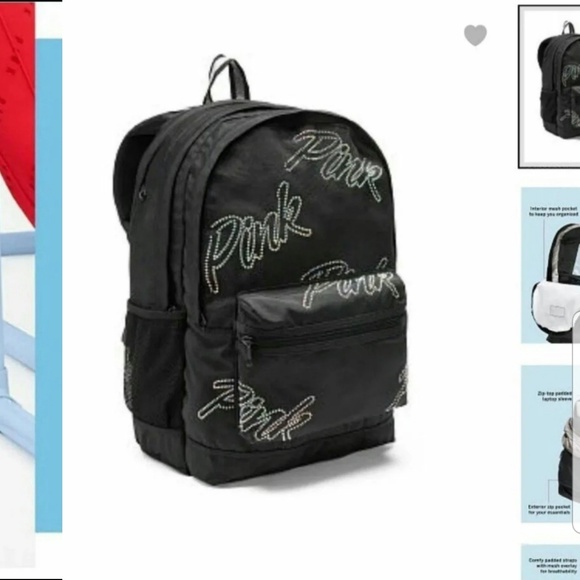 SOLD 🆕️ VS Pink Bling Campus Backpack - Picture 2 of 5